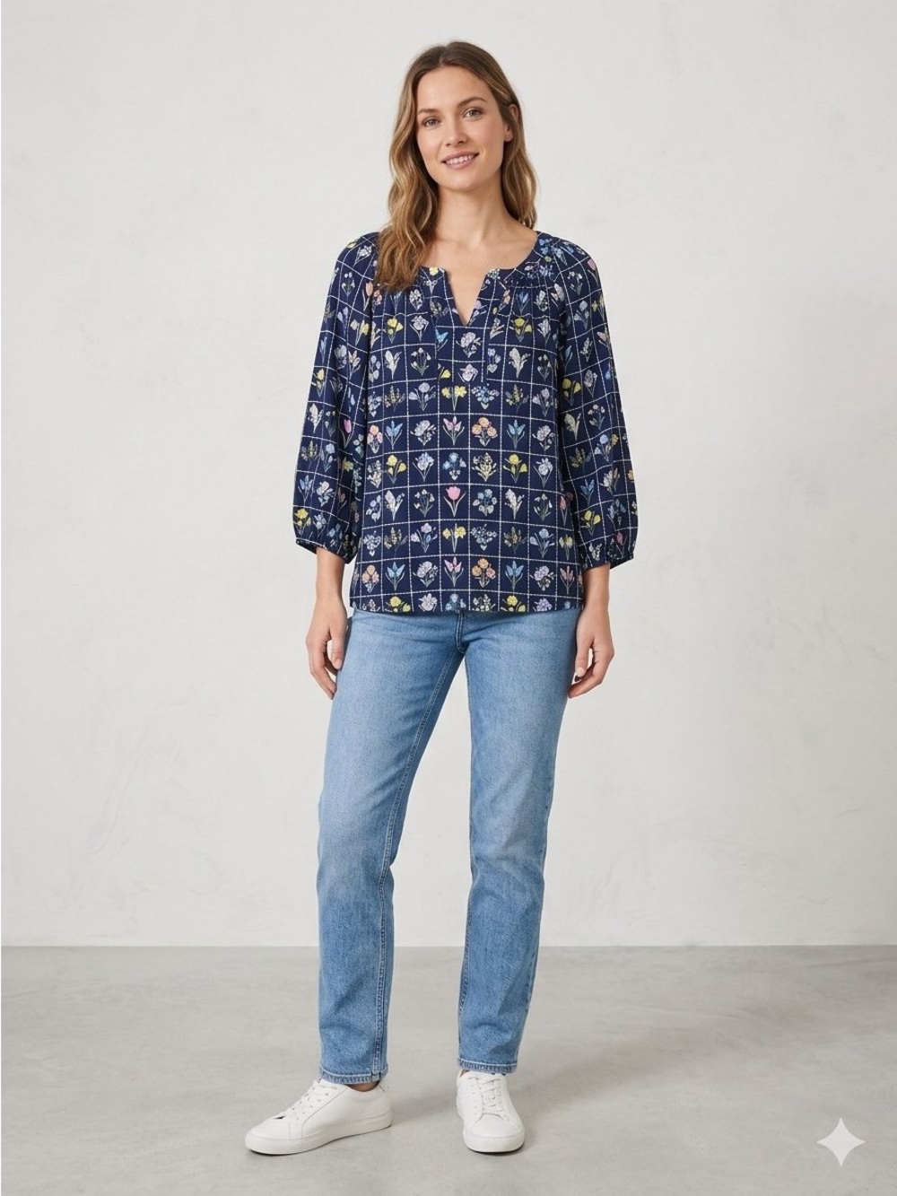 Crown & Ivy floral Puff Sleeve Printed Blouse 3X